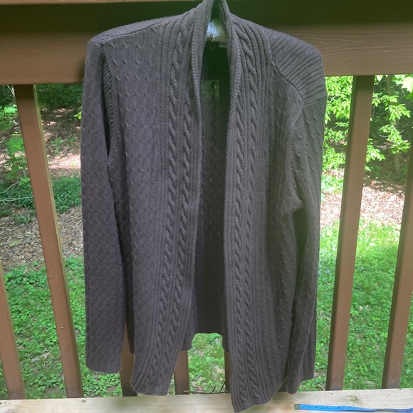 Kim Rogers brown cotton open cardigan - Picture 1 of 8